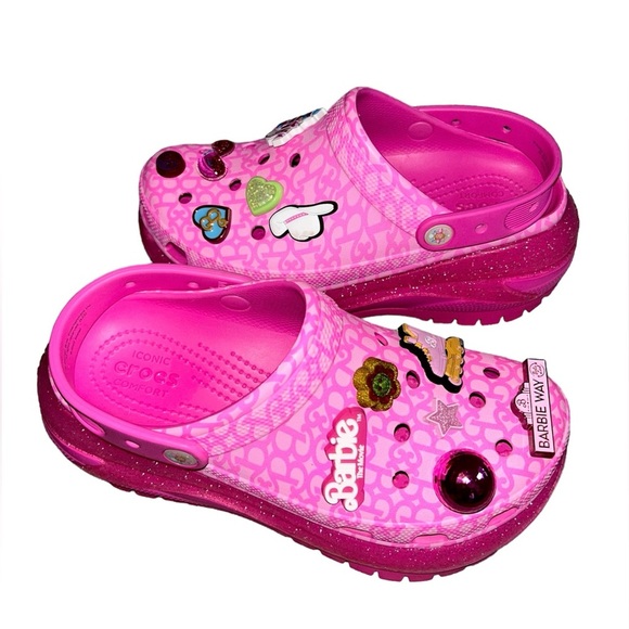 Crocs Mega Crush Clog Barbie The Movie Electric Pink Limited Edition Siz…